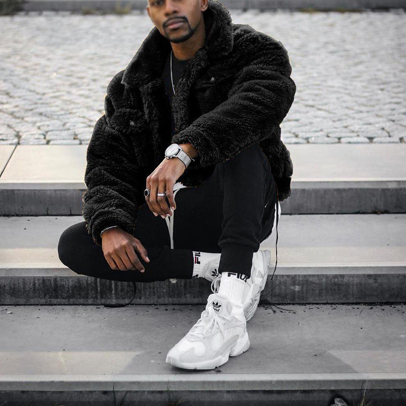 Urban Designer Loose Fit Velour Coat Jacket