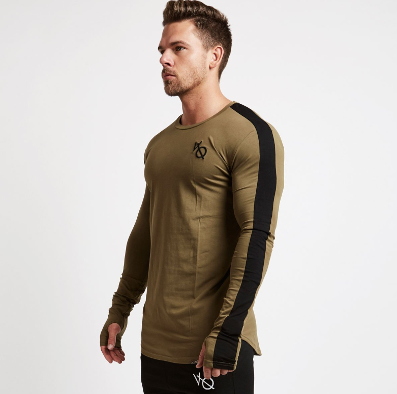 Brand Men fashion t shirt Slim shirts male Tops Leisure Bodybuilding Long Sleeve