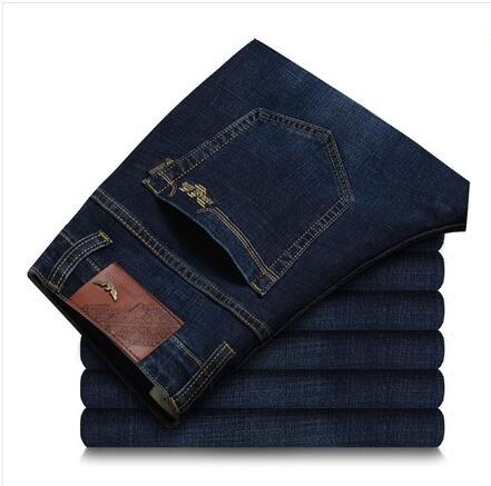 Elastic autumn and winter high grade male jeans business straight tube repair brand jeans men loose size men's wear