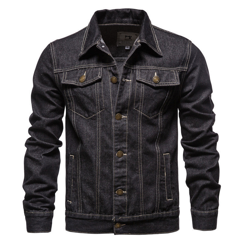 Men's Denim Jacket Cotton Casual Slim Jacket Men