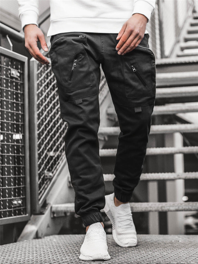 Men's Woven Casual Pants Cargo Pocket Trousers