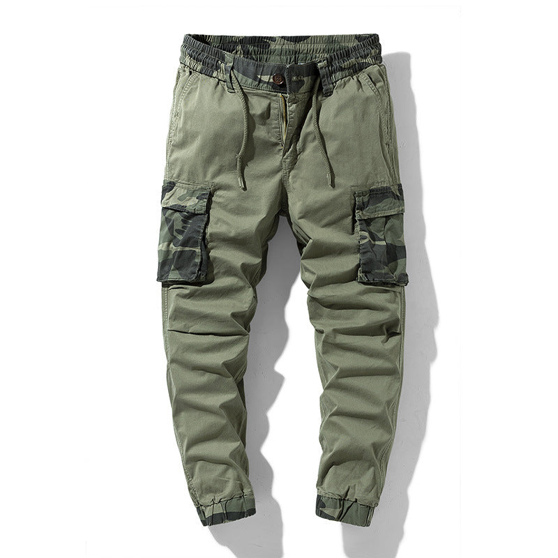 Summer New Khaki Camouflage Print Men Cargo Pants Casual Loose