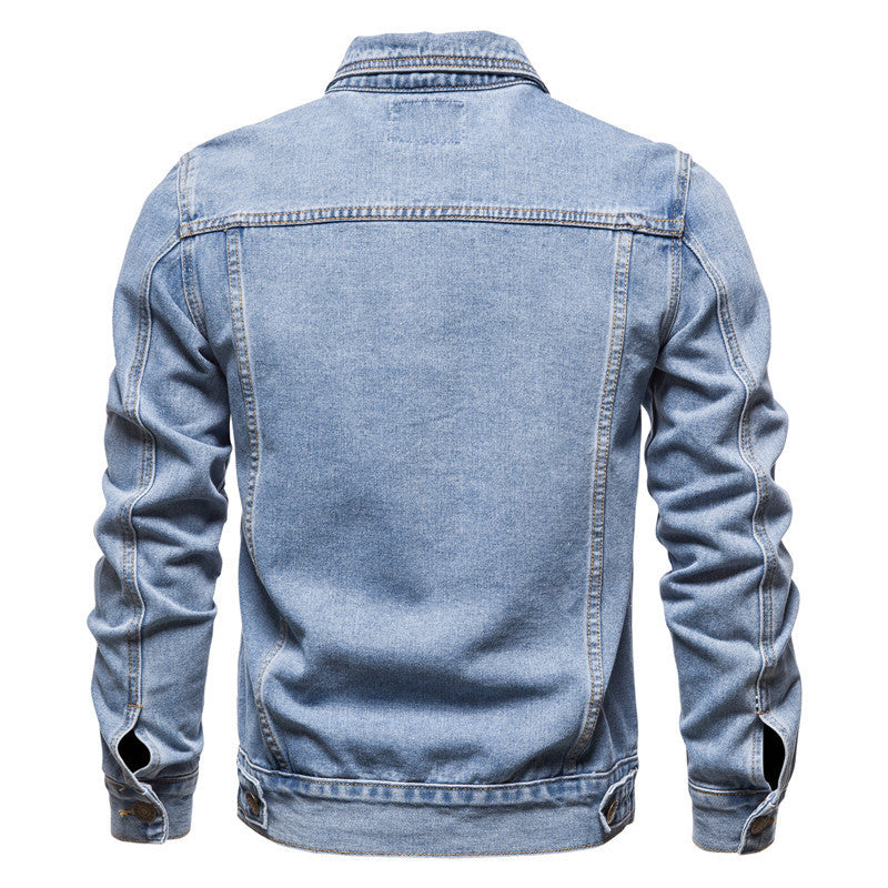 Casual slim jacket men's denim jacket men's