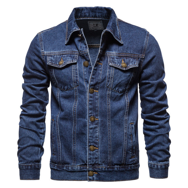 Casual slim jacket men's denim jacket men's