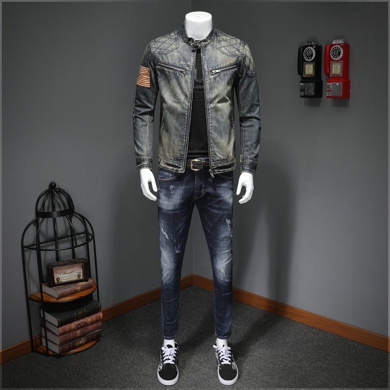 Men's Personalized Patch Denim Jacket