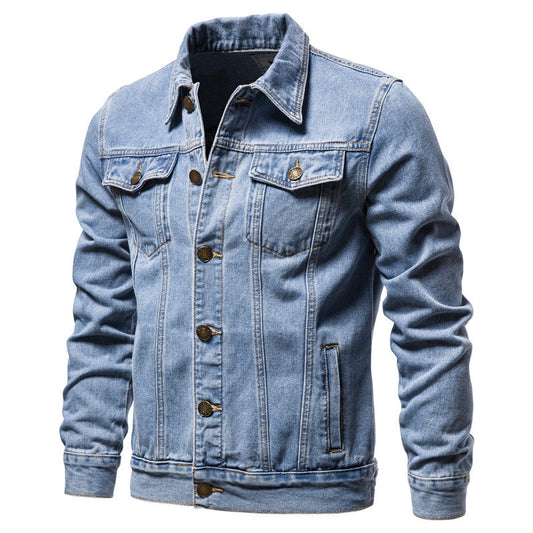 Men's Denim Jacket Cotton Casual Slim Jacket Men