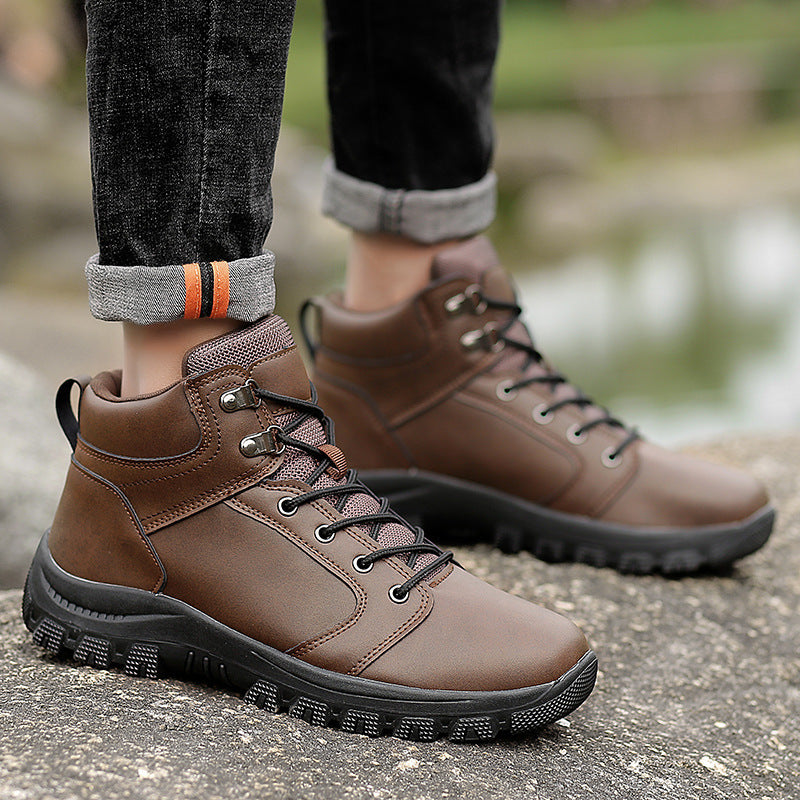 Men's High Top Shock-absorbing Non-slip Outdoor Sports Martin Boots