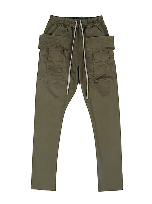 Two-loop Design Pocket Straight-leg Overalls For Trendy Men