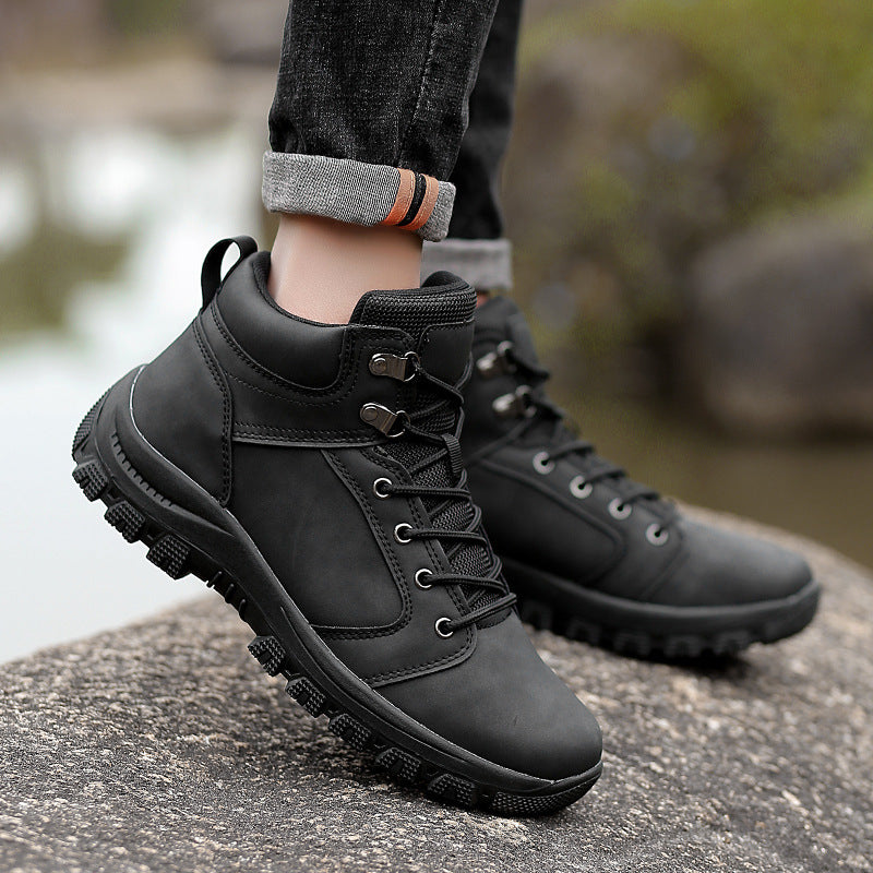 Men's High Top Shock-absorbing Non-slip Outdoor Sports Martin Boots