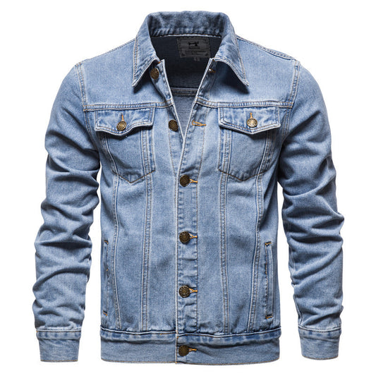 Casual slim jacket men's denim jacket men's