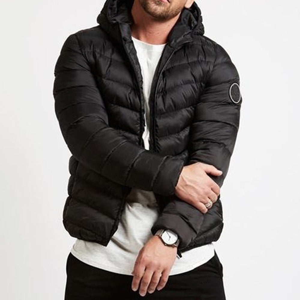 Men's Cotton Jacket New Men's Cardigan Hooded Cotton Jacket Men