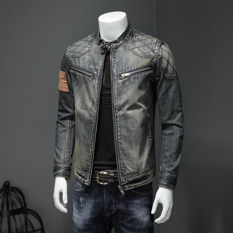 Men's Personalized Patch Denim Jacket