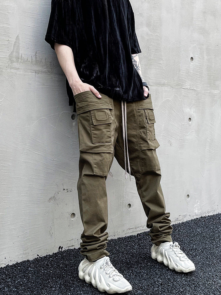 Two-loop Design Pocket Straight-leg Overalls For Trendy Men