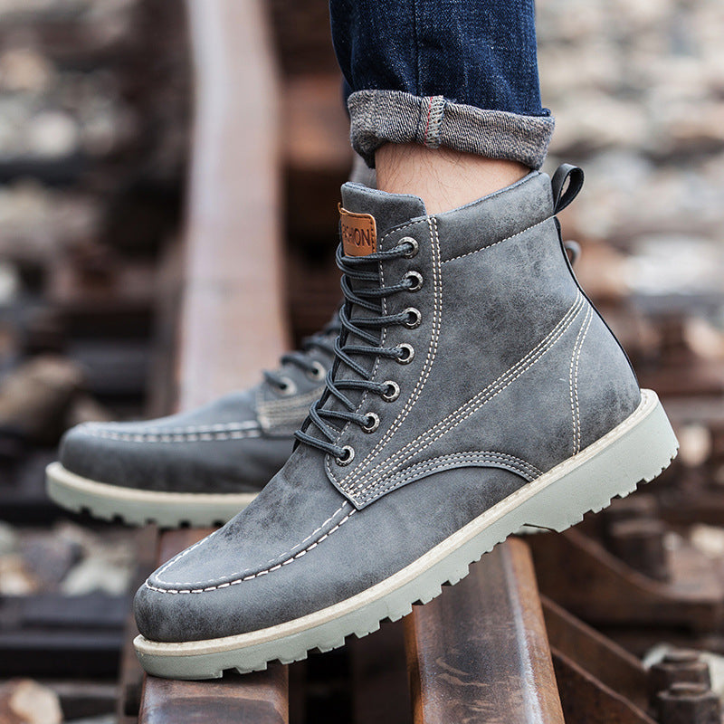 Men's Premium Leather Utility Workmen Boots