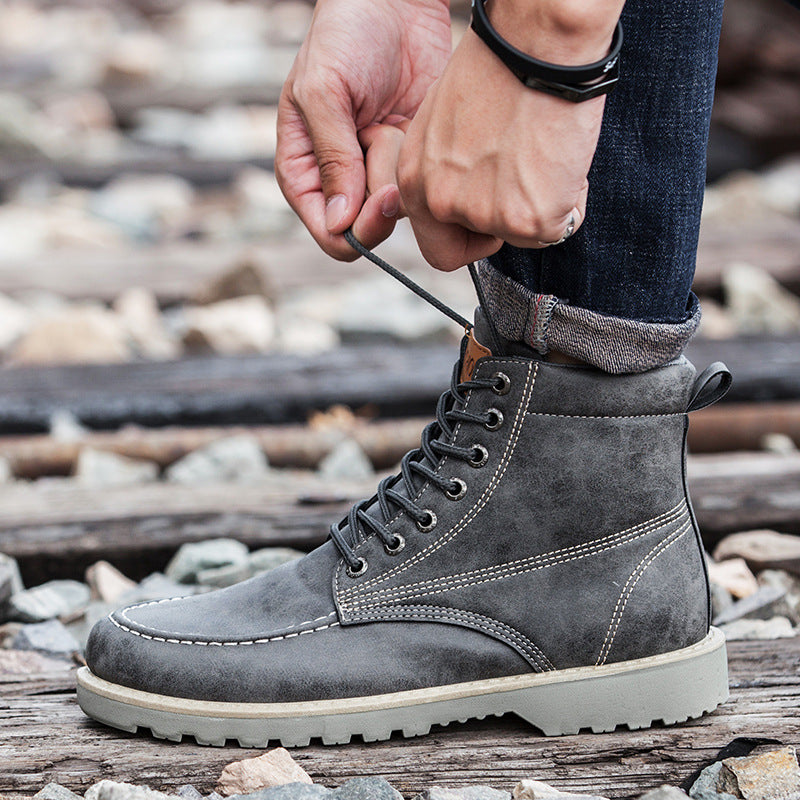 Men's Premium Leather Utility Workmen Boots