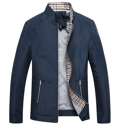 Mens Winter Thick All-Purpose Business Casual Stand Collar Jacket