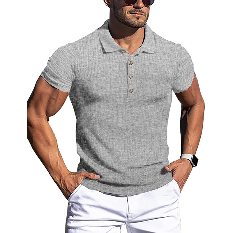 T-shirt Slim Short-sleeved Mercerized Cotton Polo Shirt