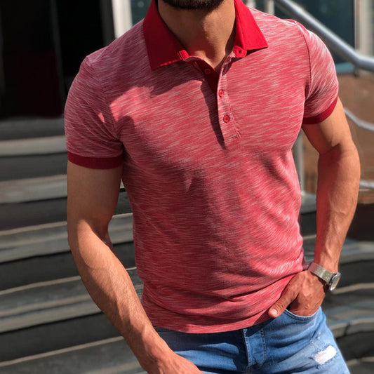 Men's New Lapel Polo Shirt Short Sleeve T-shirt