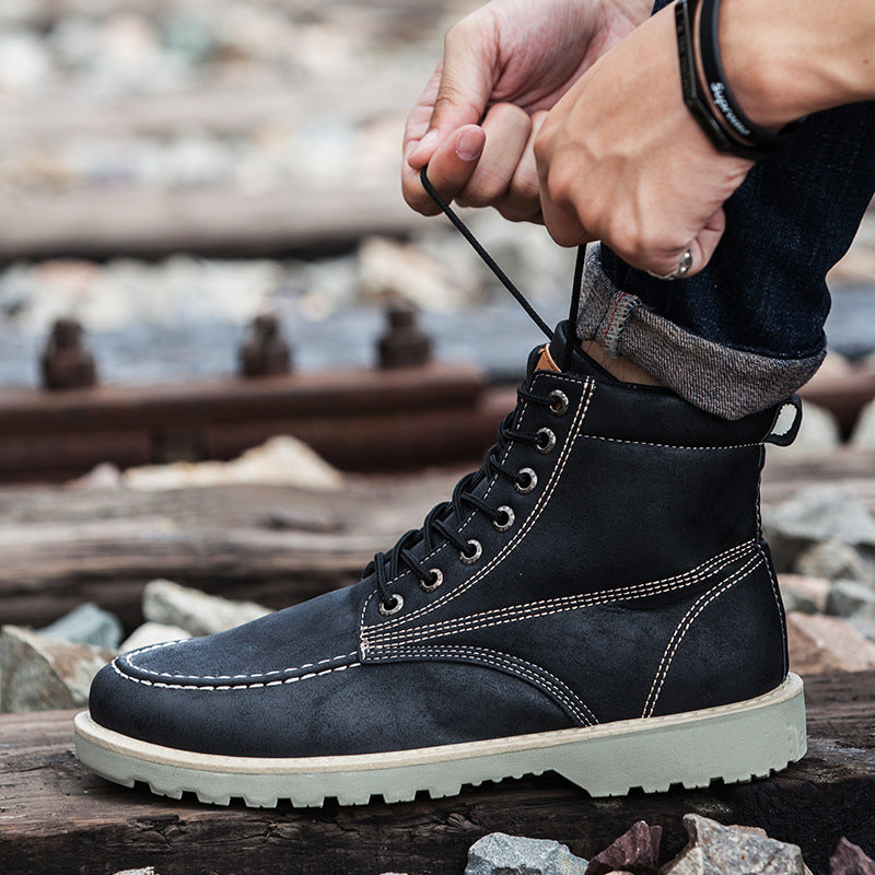 Men's Premium Leather Utility Workmen Boots