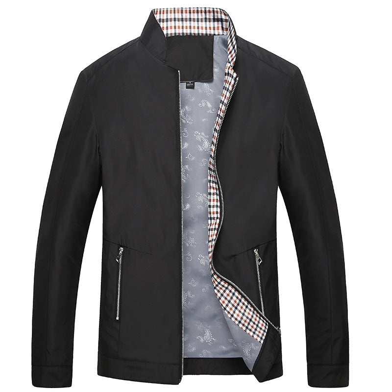 Mens Winter Thick All-Purpose Business Casual Stand Collar Jacket