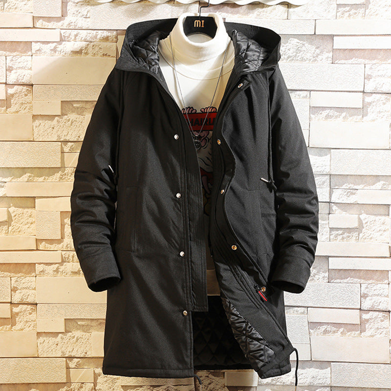 Men's New Casual Mid-length Cotton Coat