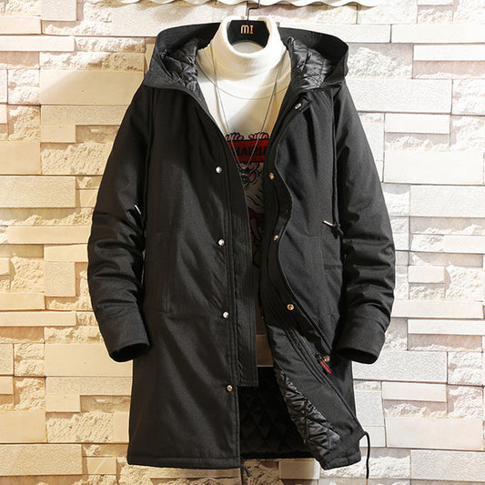 Men's New Casual Mid-length Cotton Coat