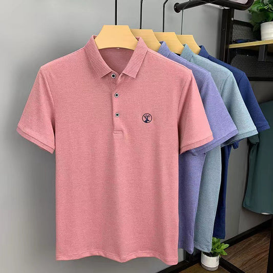 Cotton Cut Label Deer Head Short Sleeve Men's POLO Shirt