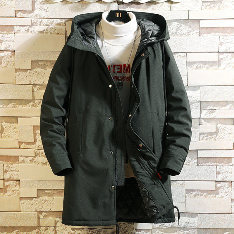 Men's New Casual Mid-length Cotton Coat